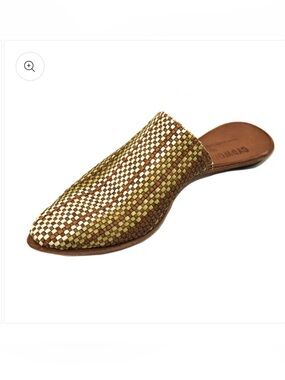 Cydwoq Orient Olive Brown Woven Slip-On Mule